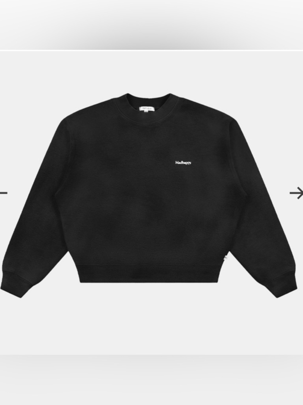 Madhappy Black Pullover Sweatshirt with Label